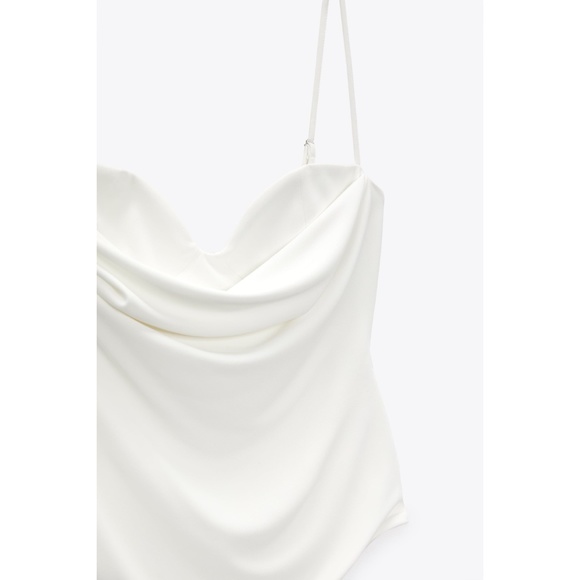 Zara Tops Nwt Zara Draped Bodysuit Xsmall Poshmark